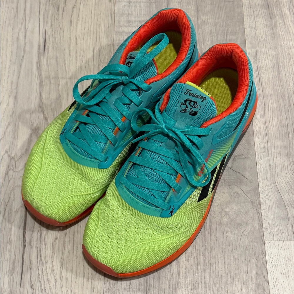 Reebok Nano X4 Neon Orange and Yellow Sneakers sz 10.5